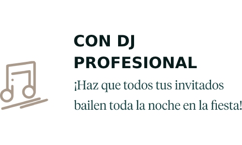 Con DJ profesional. ¡Haz que todos tus invitados bailen toda la noche en la fiesta!